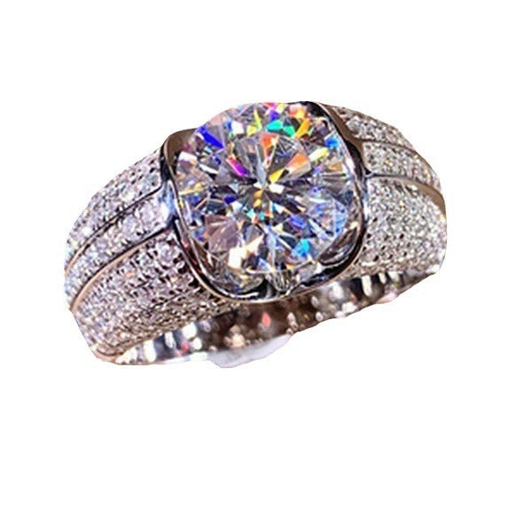 Fashion And Fully-jewelled Female Zircon Ring