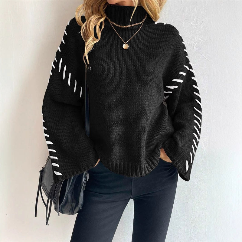Long Sleeve Casual Loose Knitted Sweater