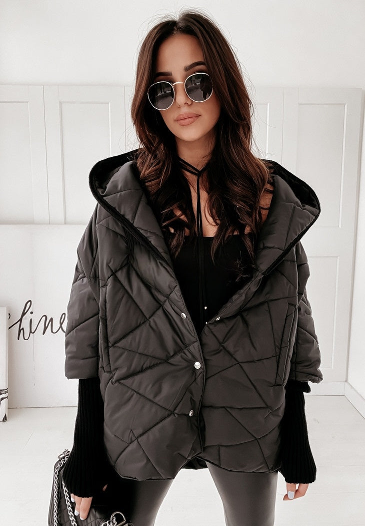 Women's Large Lapel Cotton-padded Coat Fashionable Jacket