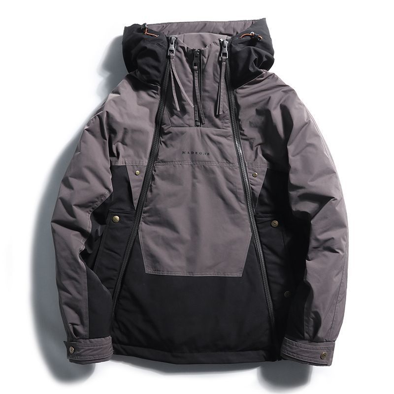 Comfortable Plus Size Down Jacket with Double Zipper