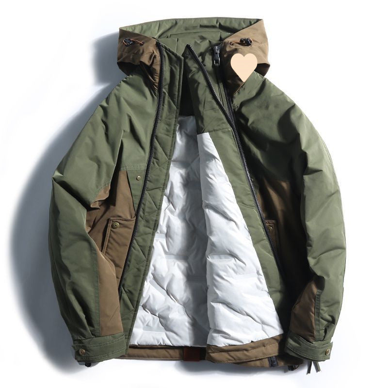 Comfortable Plus Size Down Jacket with Double Zipper