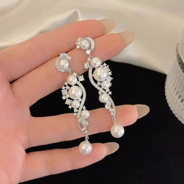 Zircon Pearl Tassel Light Luxury French