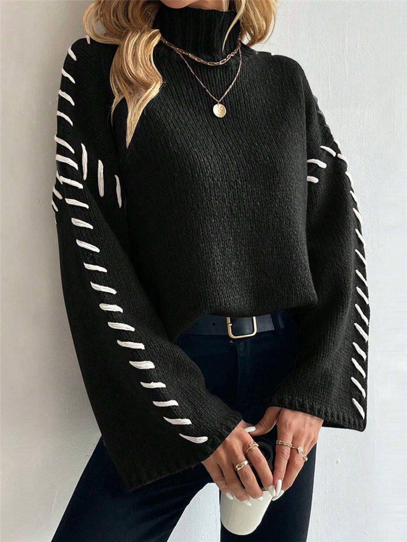 Long Sleeve Casual Loose Knitted Sweater