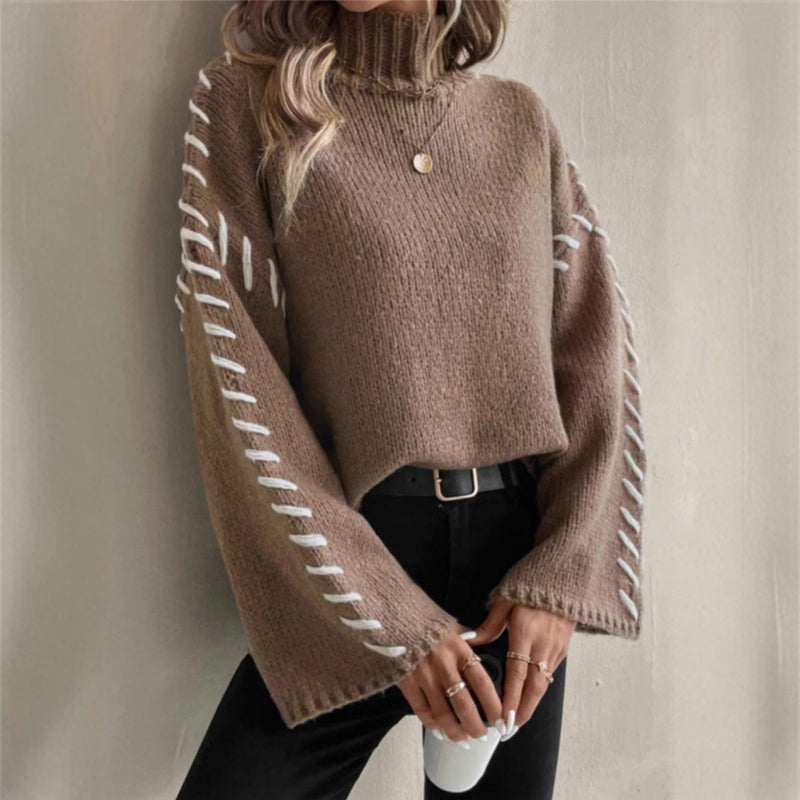Long Sleeve Casual Loose Knitted Sweater
