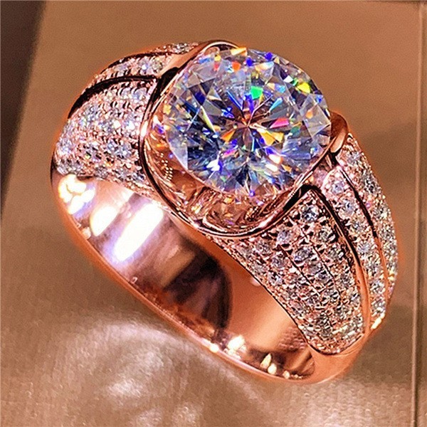 Fashion And Fully-jewelled Female Zircon Ring