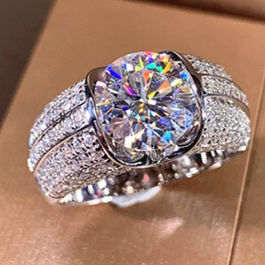 Fashion And Fully-jewelled Female Zircon Ring